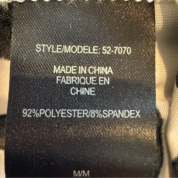 INC International Concepts Blouse Cowl Neck Black White Sleeveless Shirt Top SzM - Picture 9 of 9